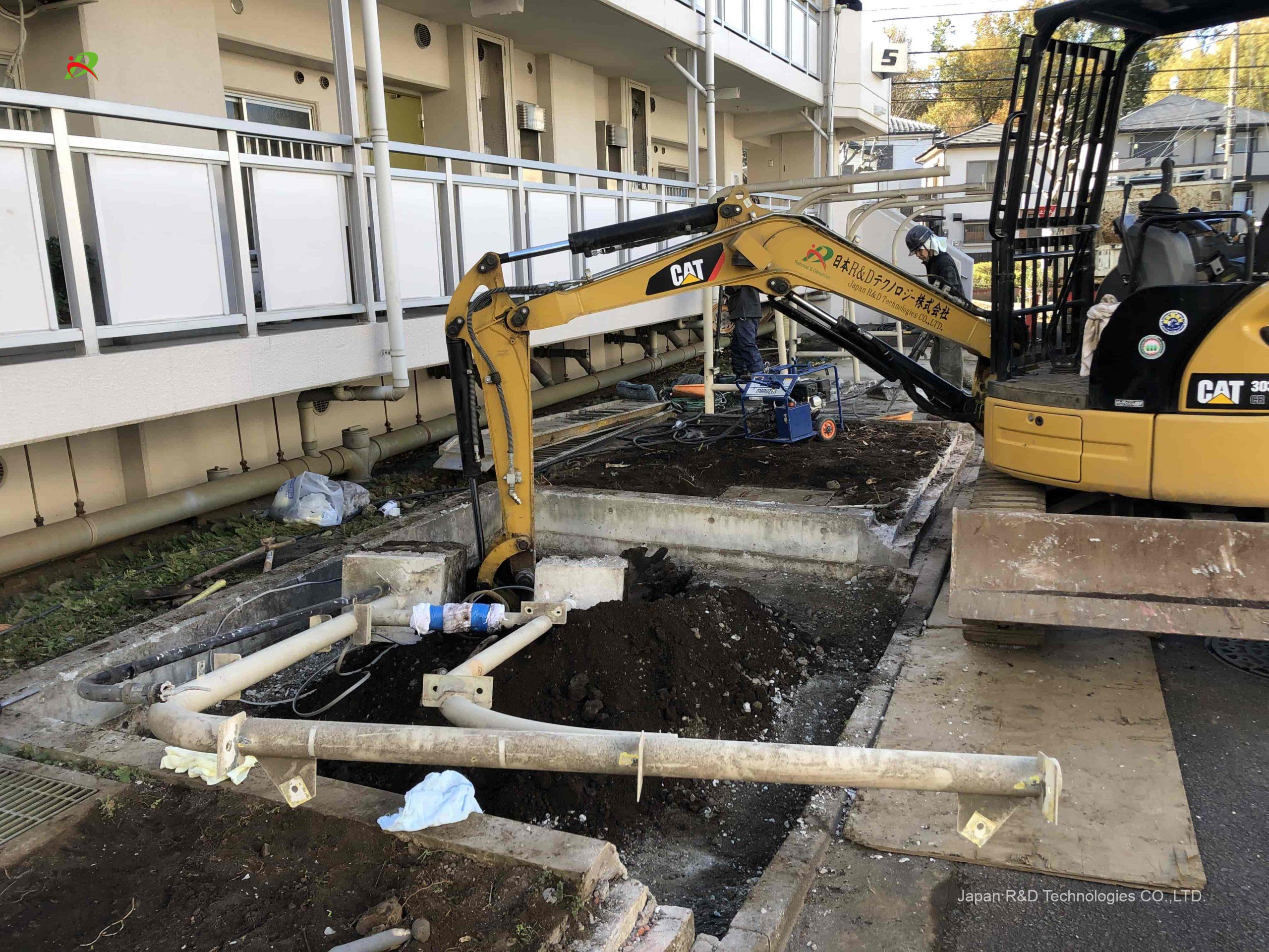 福生市 大字熊川 外構撤去工事 福生市 大字熊川 外構撤去工事