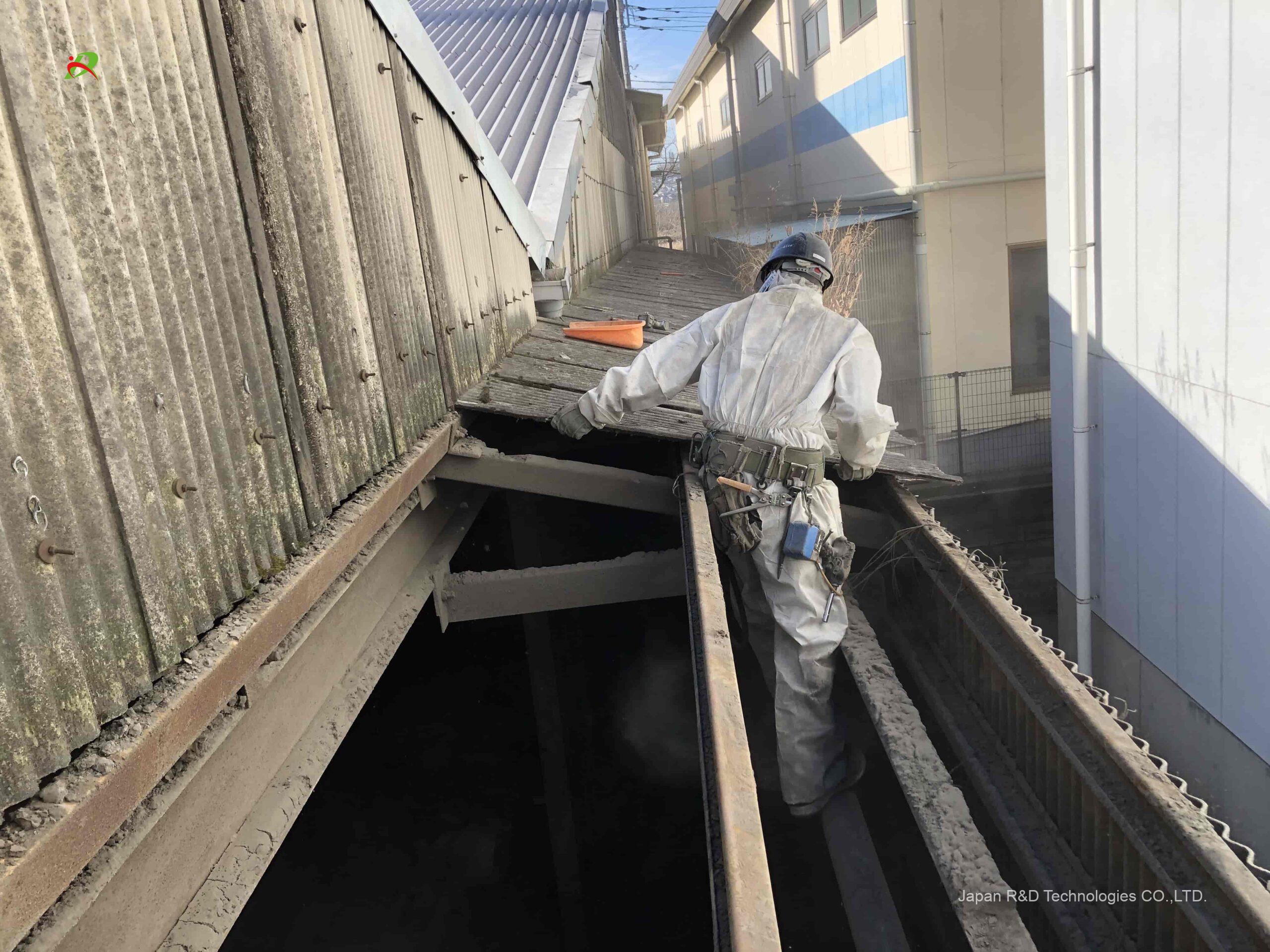 府中市 四谷 アスベスト含有スレート材撤去工事 府中市 四谷 アスベスト含有スレート材撤去工事